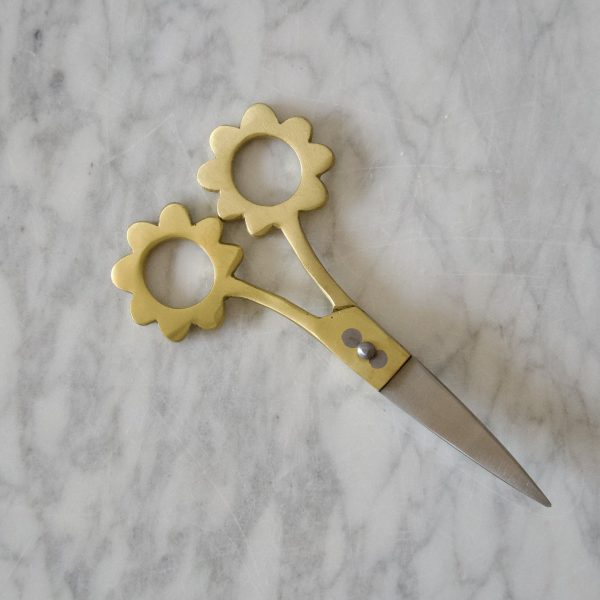 Scalloped Brass Scissors