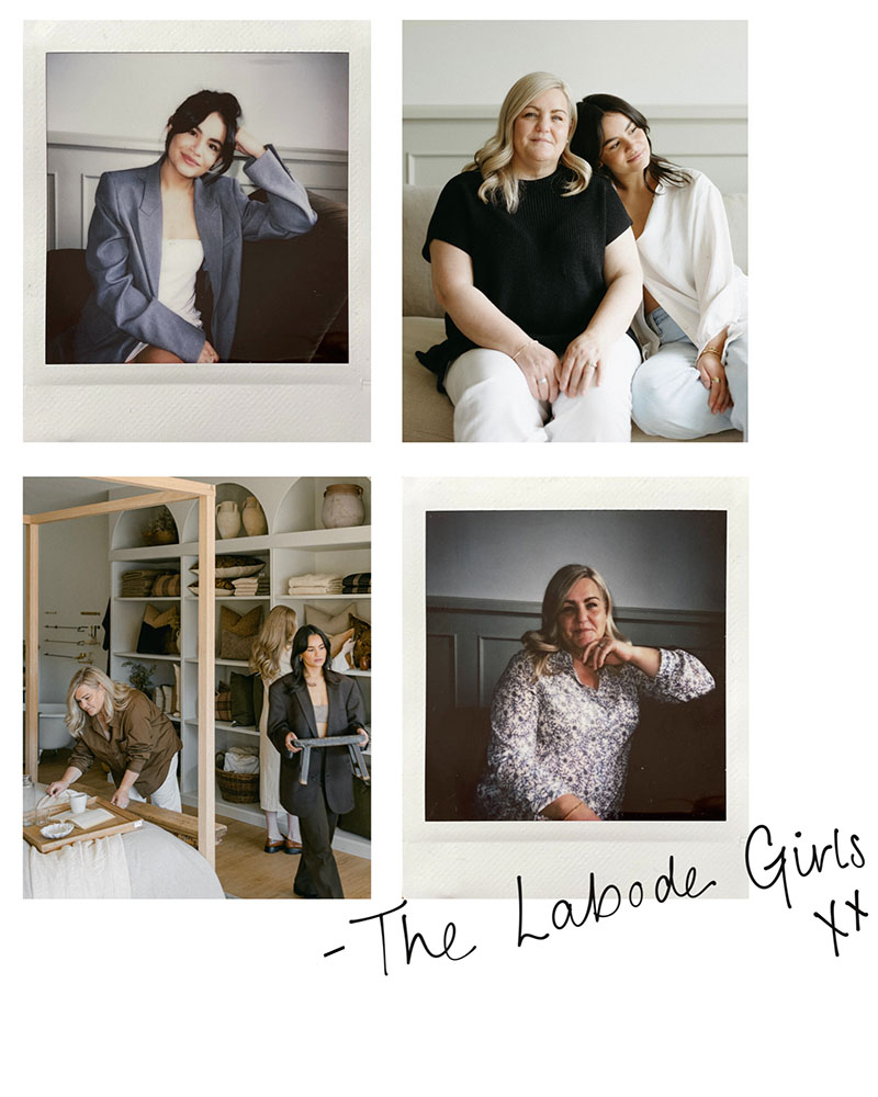 Candid polaroid photos of the Labode store and its founders, Bobbi and Mercedes