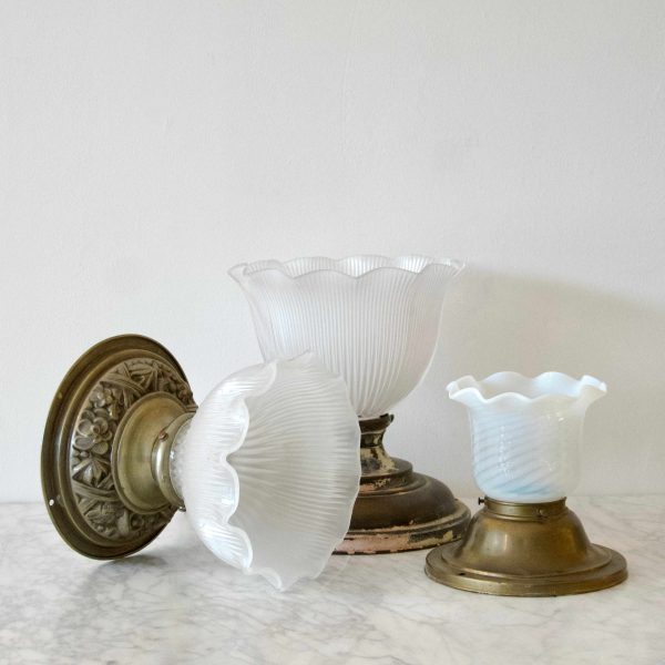 Cascade Vintage Ruffle Semi-Flush Mount
