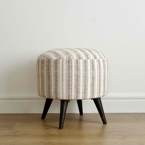 Hubert Striped Found Ottoman