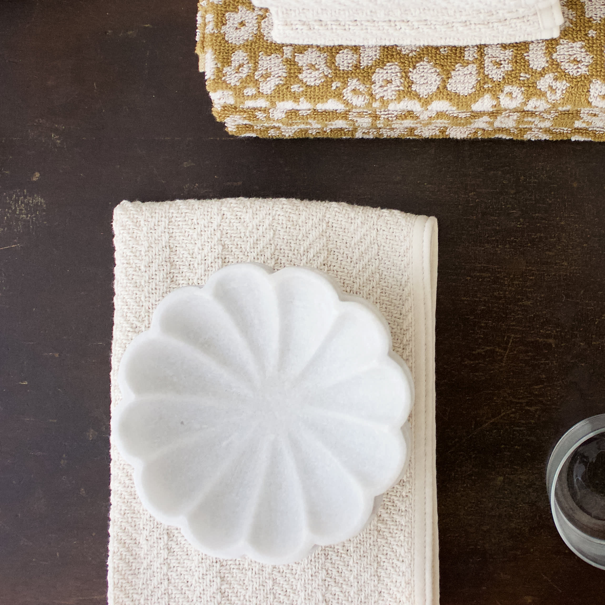 Marble Flower Bowl