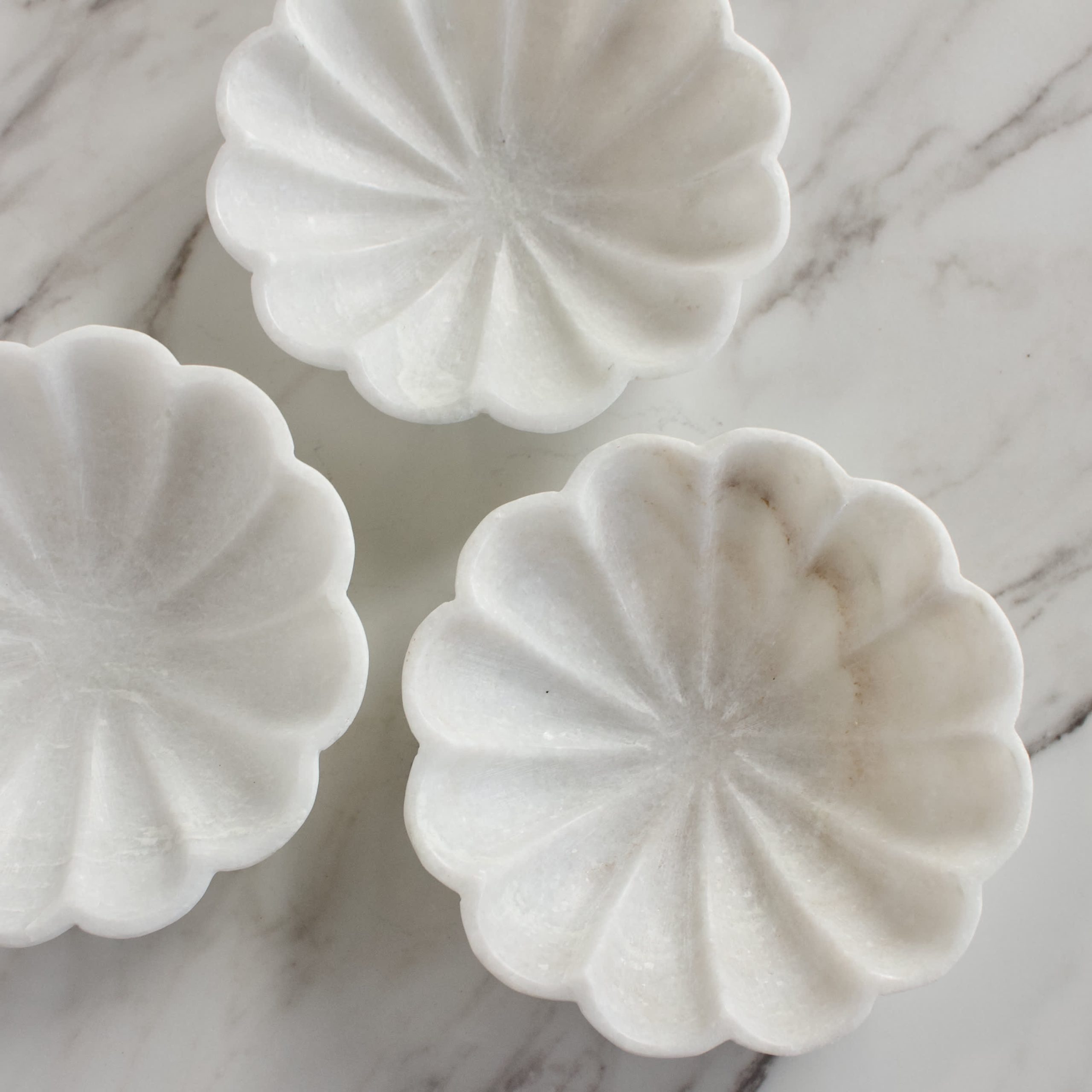 Marble Flower Bowl
