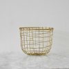 Mini Brass Round Wire Basket