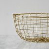 Shallow Brass Round Wire Basket
