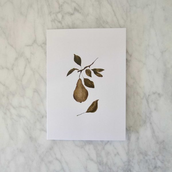 "Gilded Cards" - Pear Print