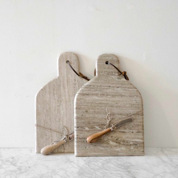 Marble Cheese/Cutting Board w/ Knife