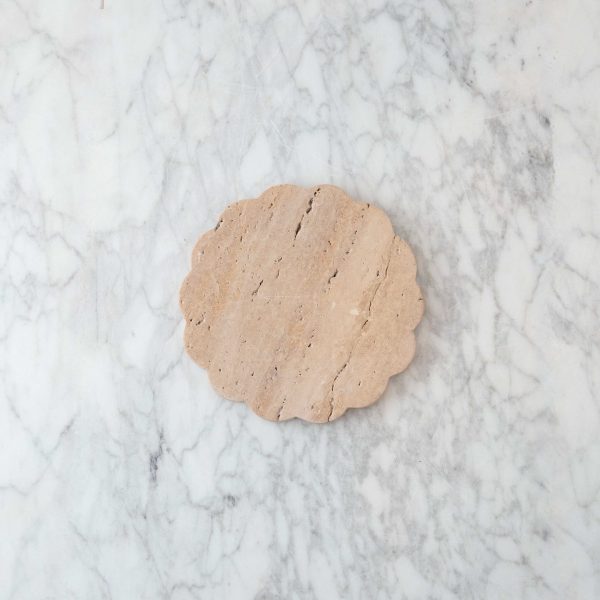 Bita Scalloped Travertine Tray