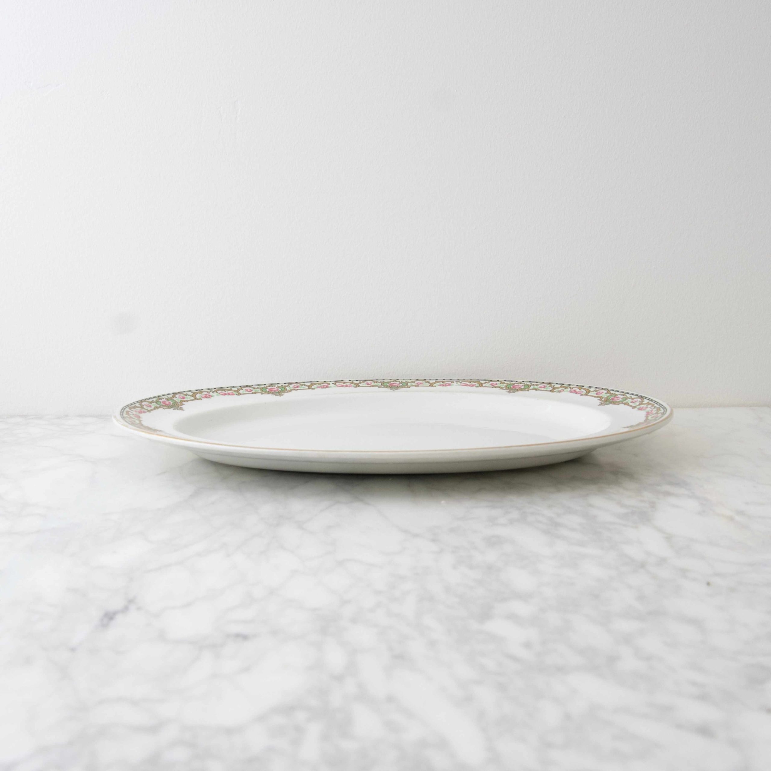 Dotty Vintage Floral Serving Plate