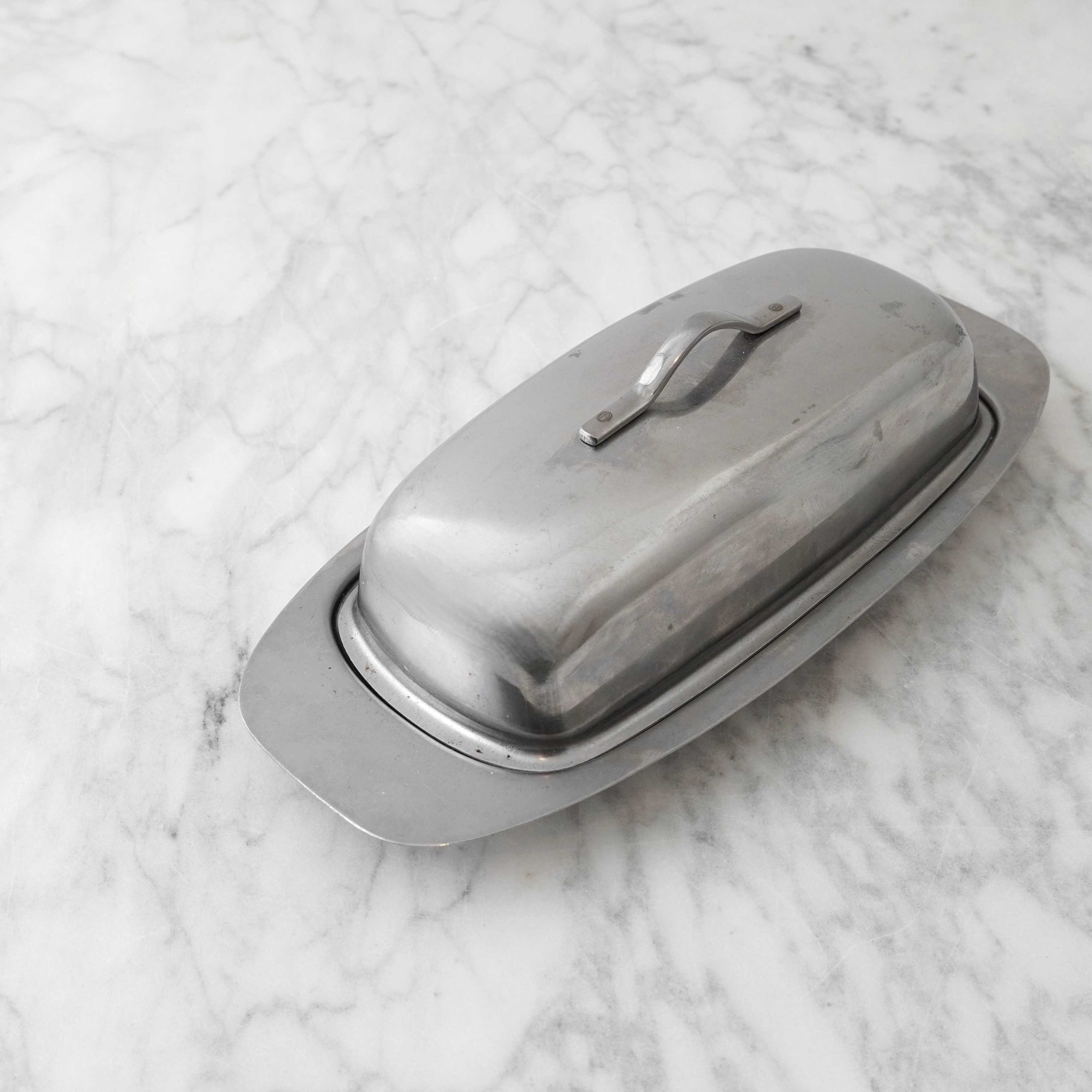 Randy Vintage Silver Butter Dish