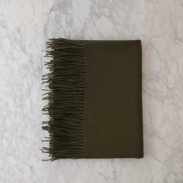 Della Olive Throw Blanket