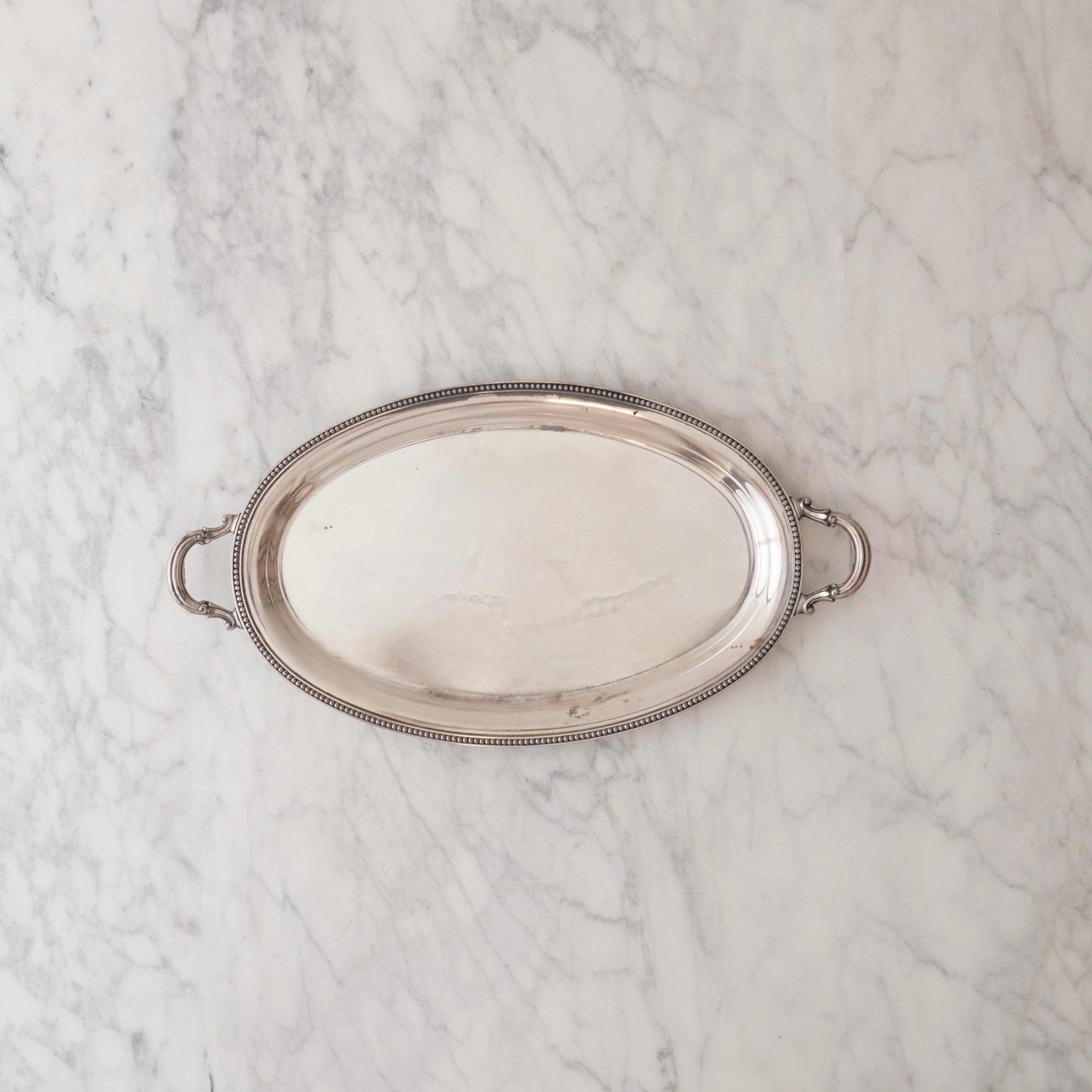 Vivienne Vintage Silver Tray w/Handles