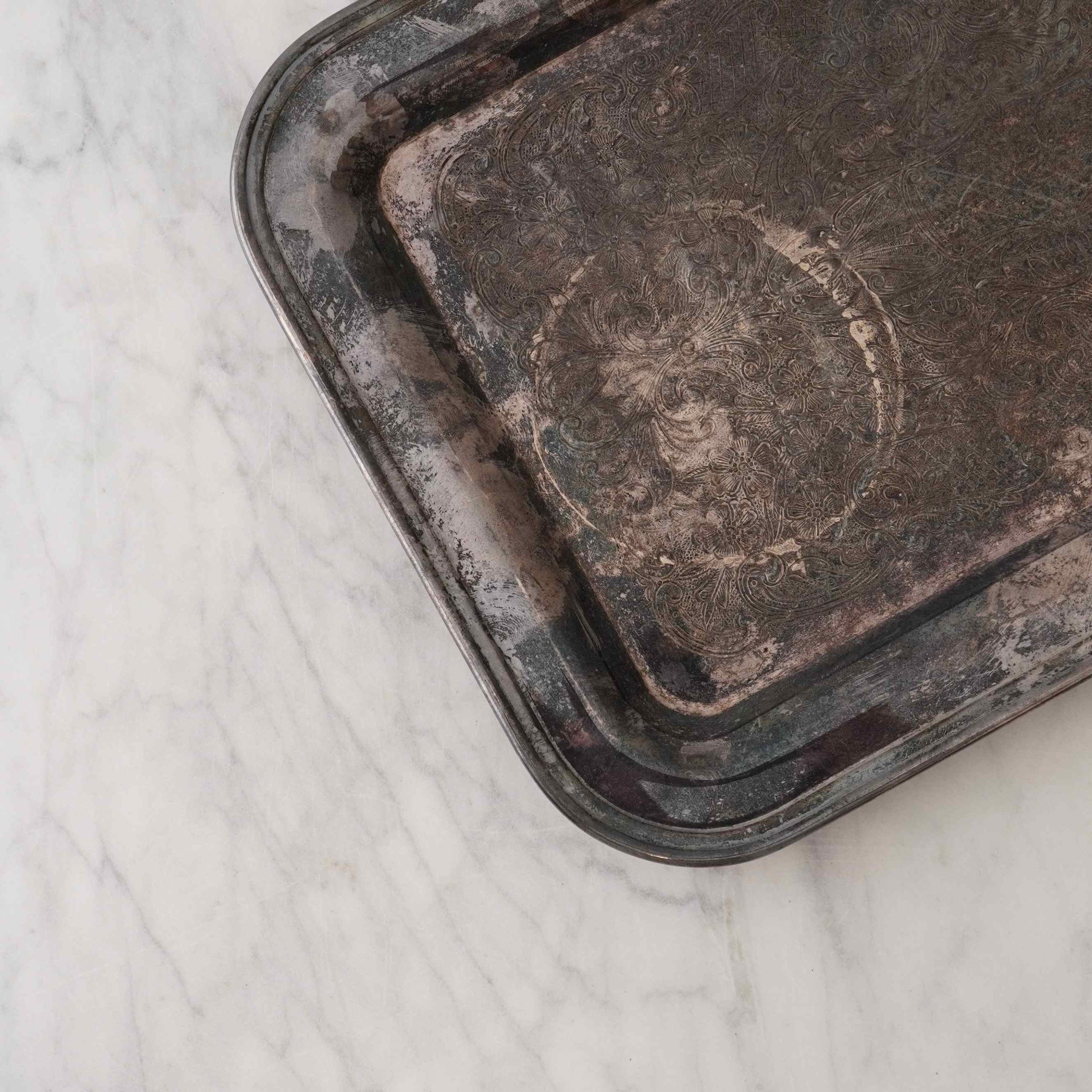 Karlie Vintage Silver Tray