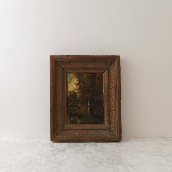 Rudy French Antique Artwork w/ Frame c. 1900