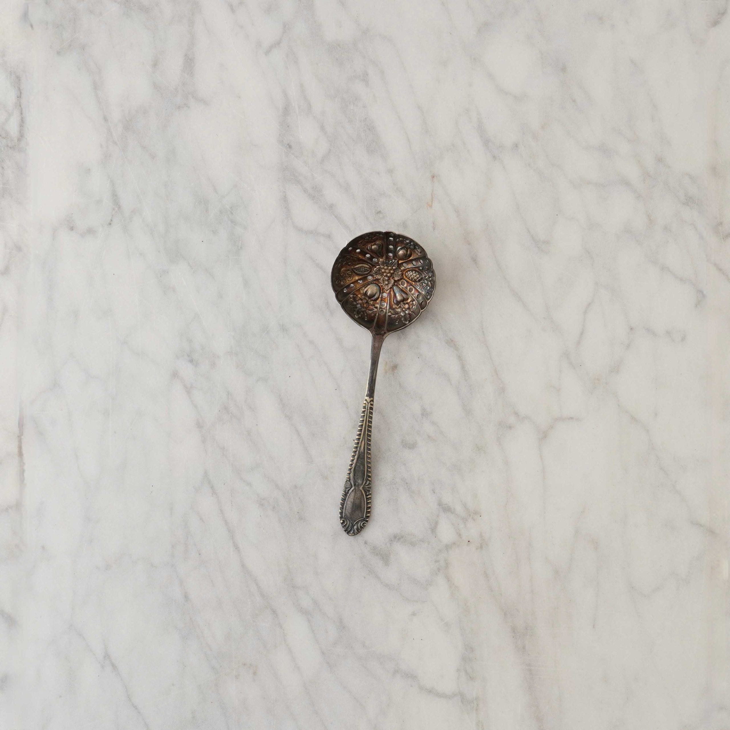 Madelyn Vintage Silver Olive Spoon