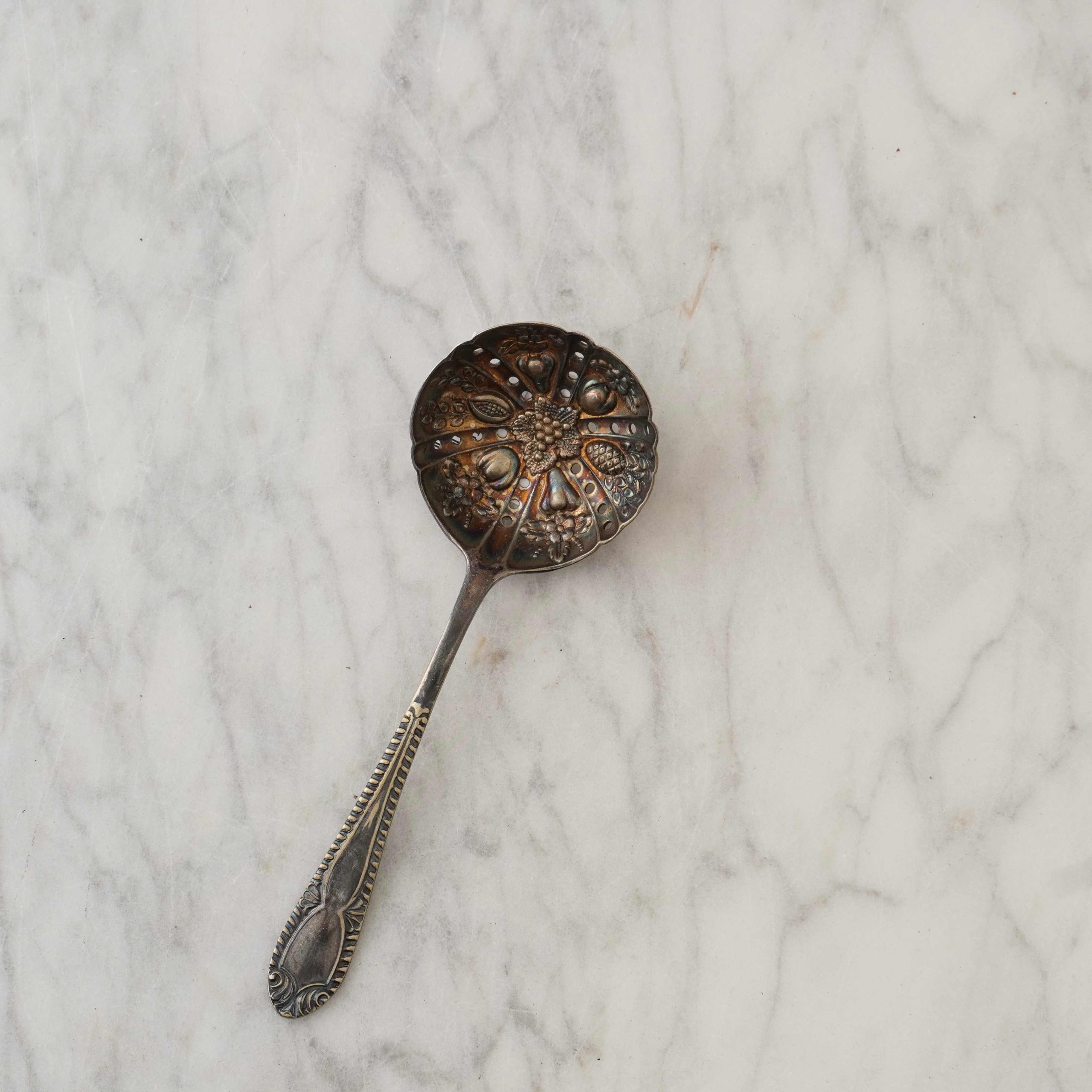 Madelyn Vintage Silver Olive Spoon