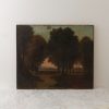 Through The Trees French Antique Artwork c.1900