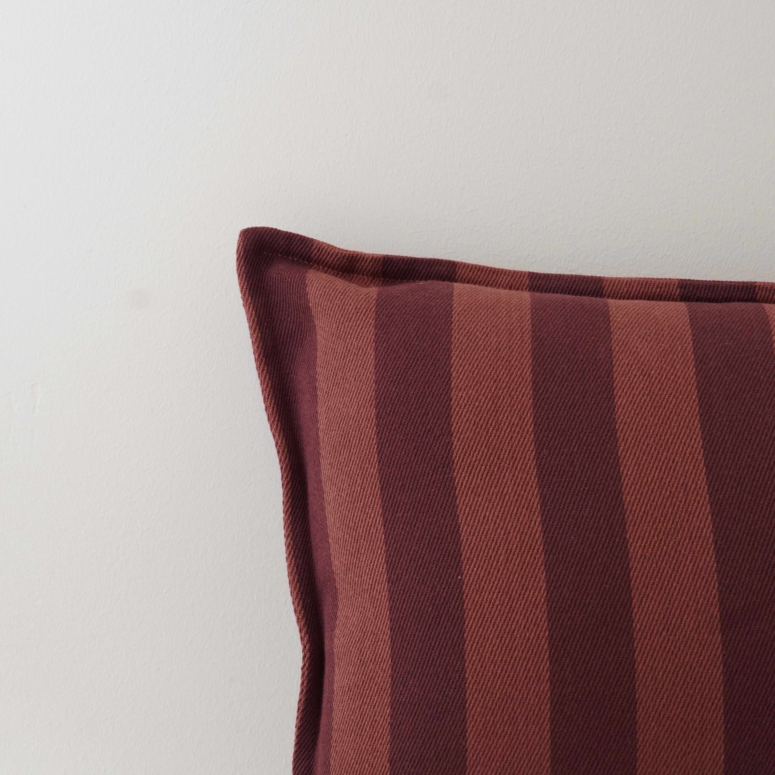 Cranberry Stripe Cushion w/ Inner