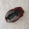 Cranberry Striped Cotton Toiletry Bag