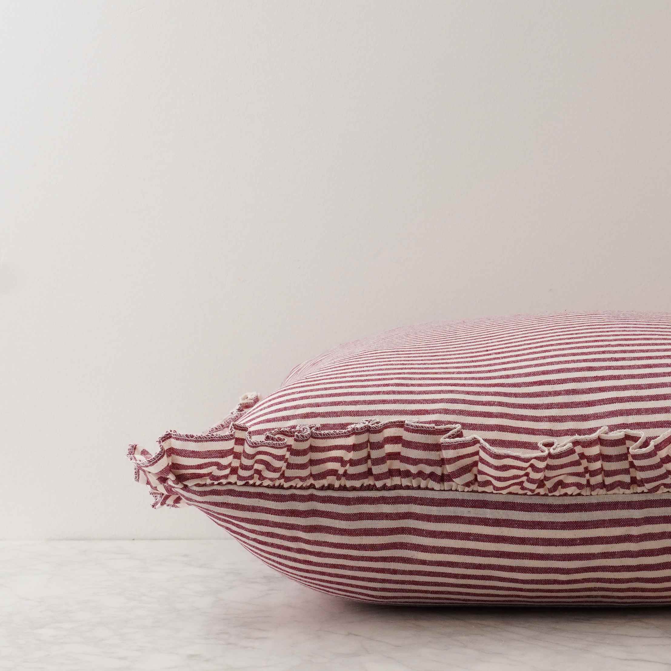 Darcy Striped Ruffle Cushion Cover