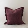 Chloe Plum Scalloped Edge Cushion Cover