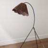Scalloped Raffia Floor Lamp