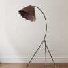 Scalloped Raffia Floor Lamp