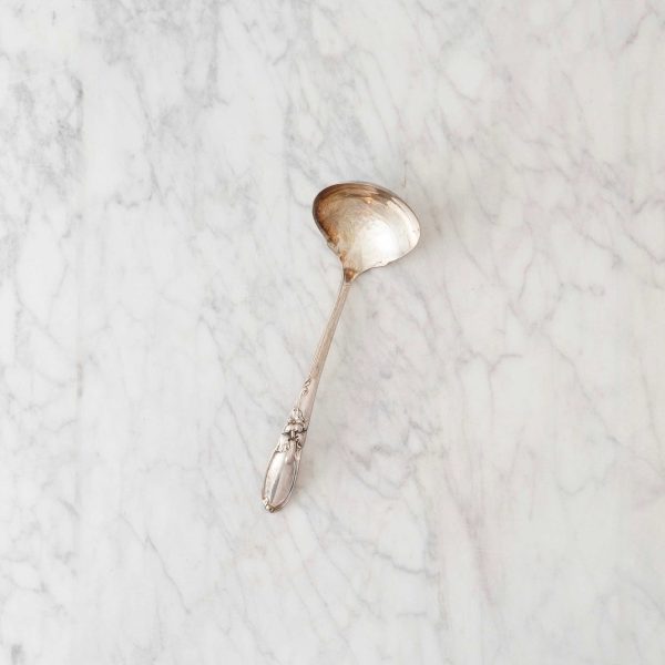 Amelia Vintage Silver Serving Spoon