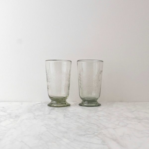 Allora Etched Glass - Footed - Large