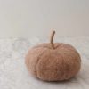 Felt Pumpkin w/ Jute Stem – Brown
