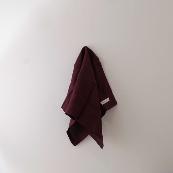 Frankie Merlot Linen Tea Towel