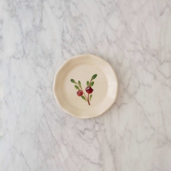 Ceramic Cranberry Dipping Dish