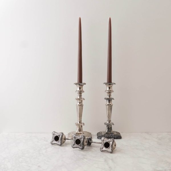 Julianna Vintage Silver Candelabra Trio