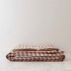 Cinnamon Gingham Linen Duvet Set – King