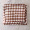 Cinnamon Gingham Linen Duvet Set – King
