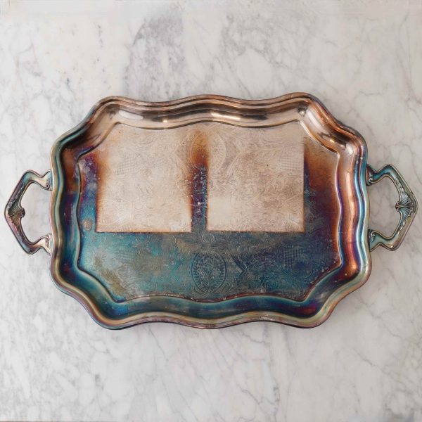 Ruby Vintage Silver Tray